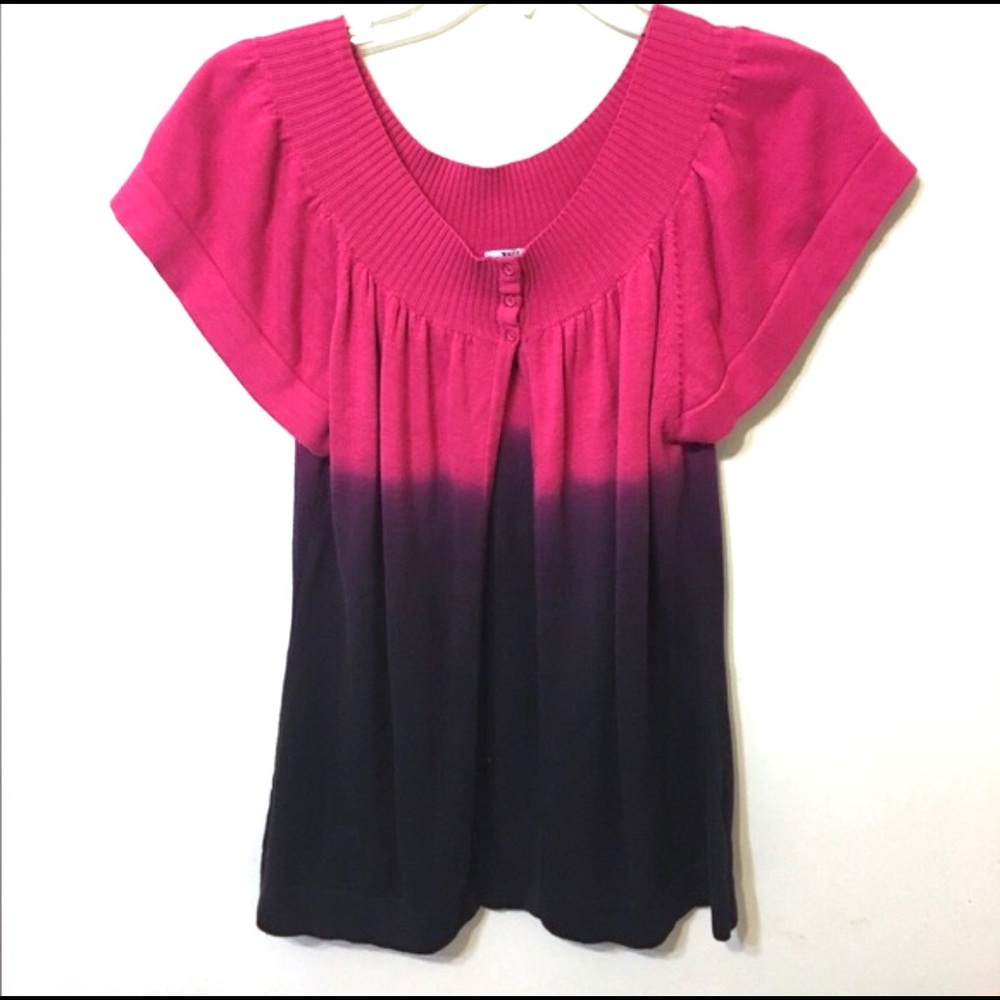 Worthington Ombre Cardigan Sweater Size Small 3 Button Open Front Knit EUC